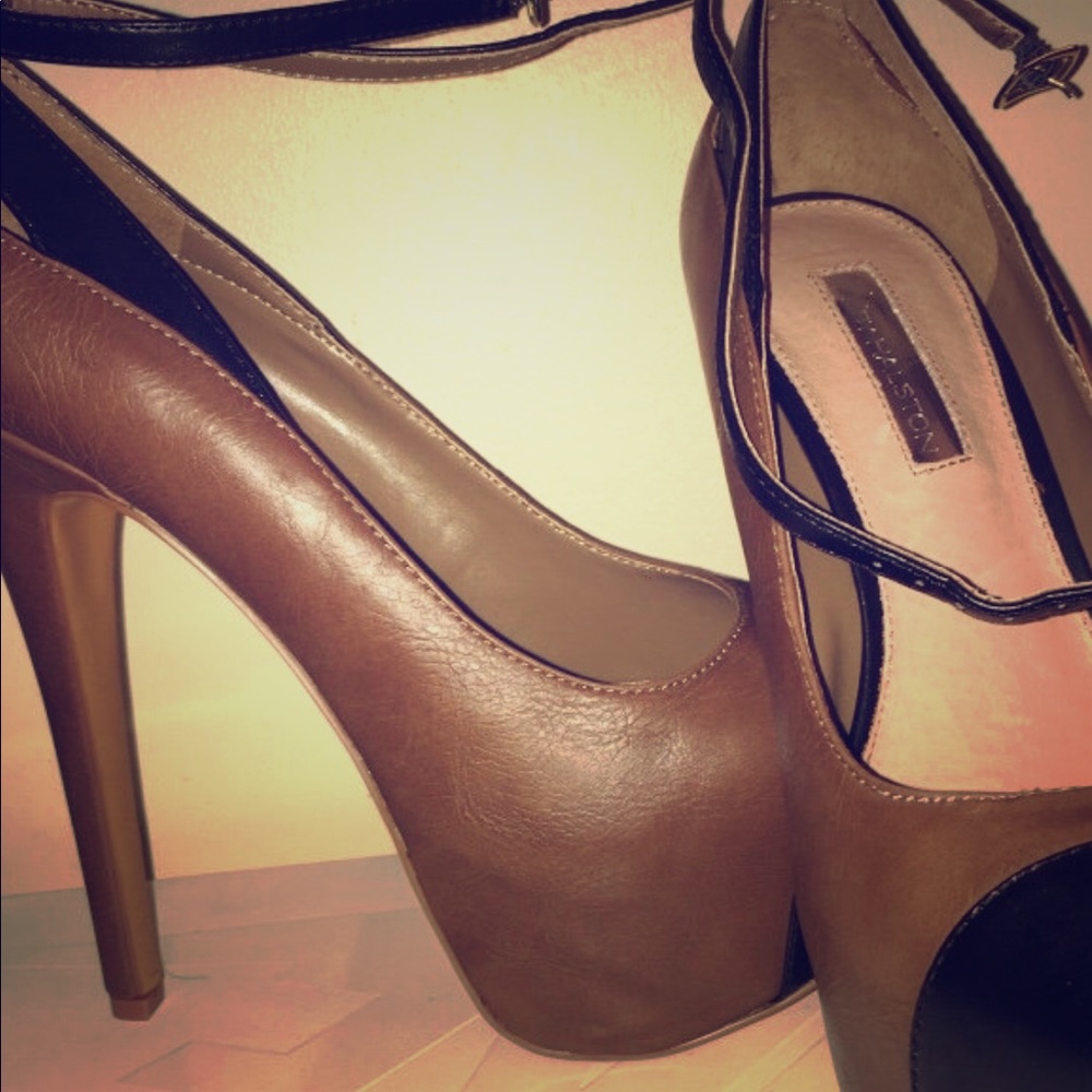 Brown and Black platform heels